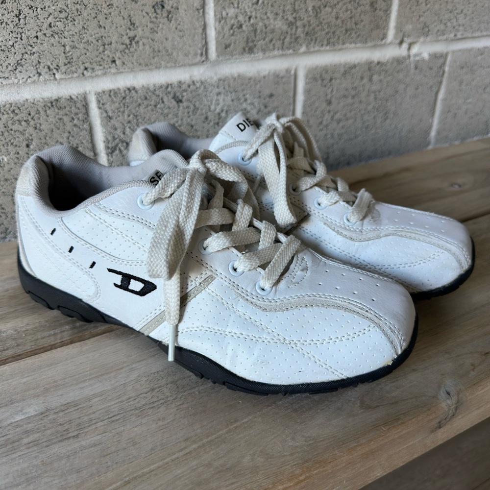 Y2K Diesel White Leather Sneakers